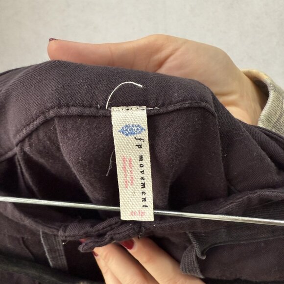 Free People Movement Pants Womens XS Black Cargo Wide Leg Drawstring Pockets - Picture 2 of 14